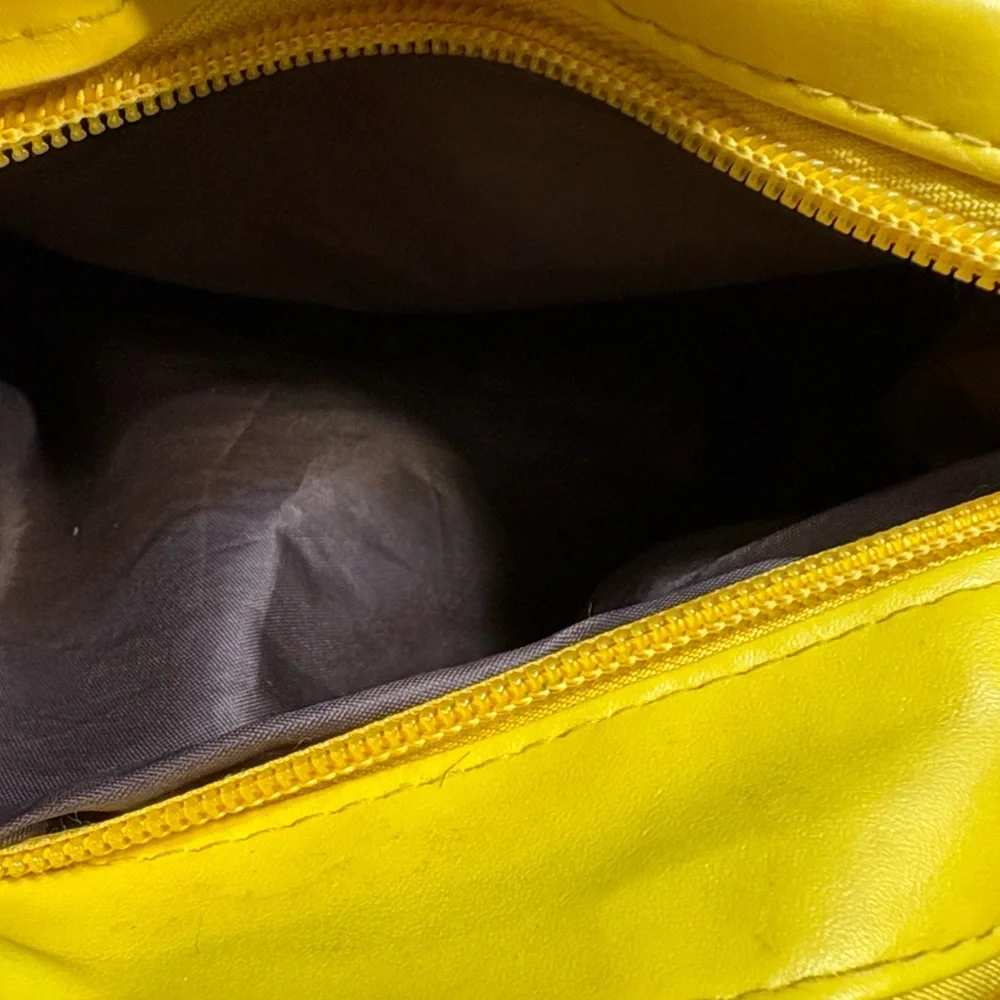 Floral Pebbled Yellow Mini Bag - Picture 5 of 8